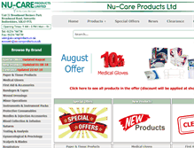 Tablet Screenshot of nu-careproducts.co.uk